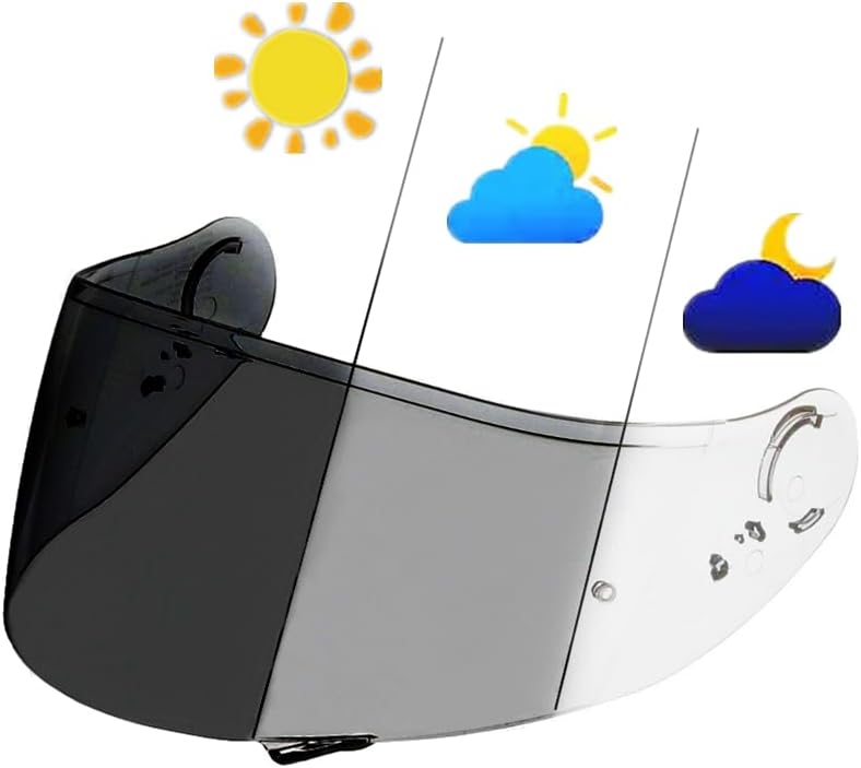 414j1c9yj7L._AC_SL1000_.jpg Photochromic Helmet Visor Shield for SHOEI GT Air1/2 Neotec CNS-1 TC-5/9 X14 Z7 CWR1 Xspirit Z8 X15 RF1400 CWR-F2 NXR1/2 (GT Clear) - Image 1