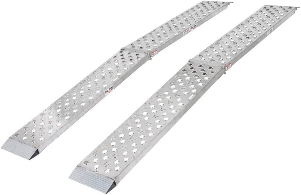 51W9GmVR1oL._AC_SL1000_.jpg Black Widow Big Boy EZ Rizer 12' Aluminum UTV Ramps 2000 lbs Capacity for Loading Trucks Anti-Slip Plate Surface, Folds for Storage - Image 1