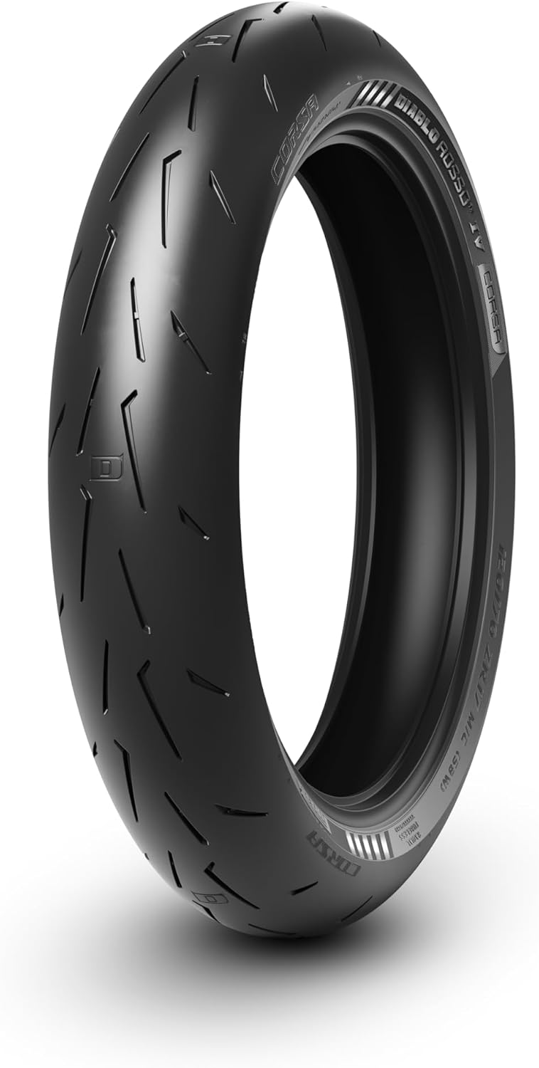 61ByB6skhIL._AC_SL1500_.jpg PIRELLI DIABLO ROSSO4 CORSA Motorcycle Tire Front 120/70ZR17 M/C (58W) Tubeless Type (TL) - Image 1