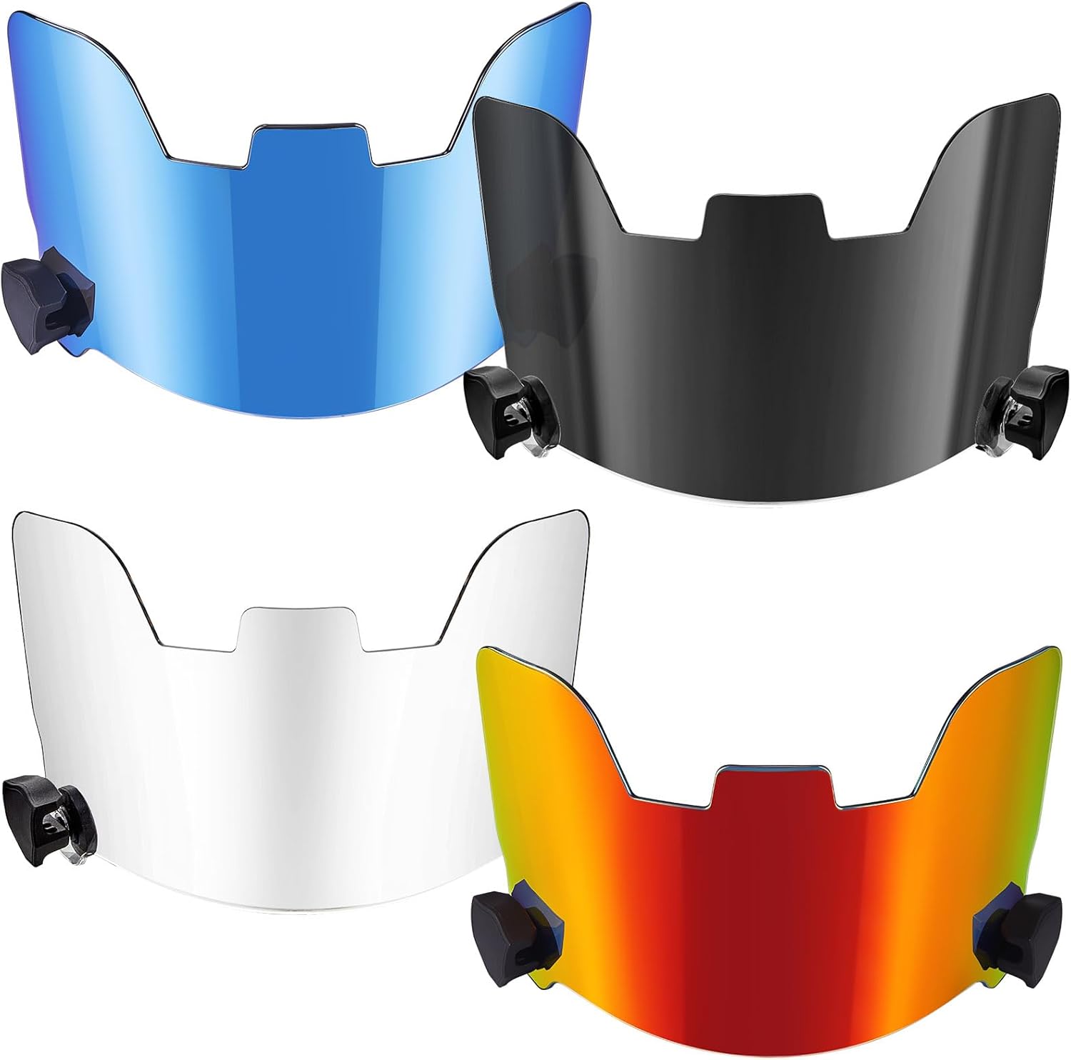 Ceenna 4 Pcs Football Visor for Youth Adult Football Helmet Visor with 16 Clips Lacrosse Helmet Eye Shield