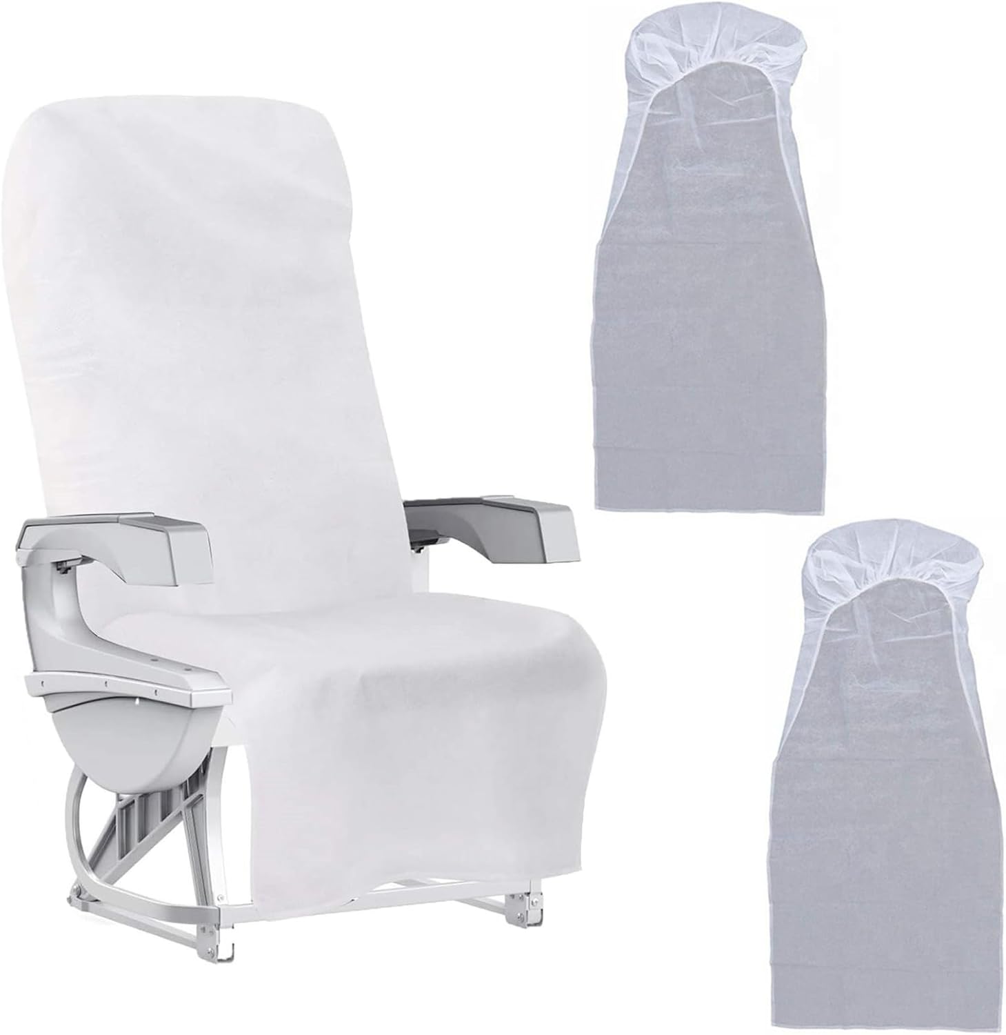 3 Pack Disposable Airplane Seat Cover Non-Woven Fabric Public Seat Covers Protective Wrap for Travel Trip Train Bus Rental Car Plane Office Movie Theatre Cinema Oversea Flight (3)