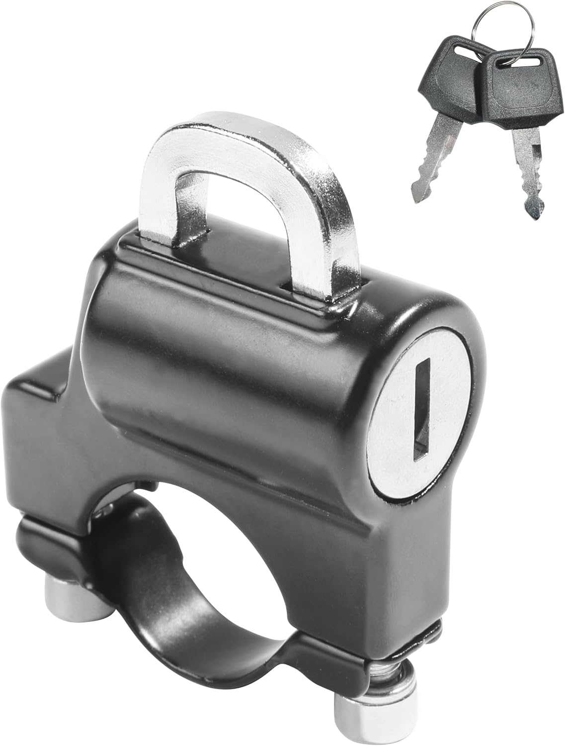 71CPF5DDoxL._AC_SL1500_.jpg Motorcycle Helmet Lock,Car Accessories Helmet Lock,Helmet Lock Motorcycle Anti Theft,Tamper Proof Helmet Security Lock,Metal Helmet Lock with 2 Keys,for Motorcycles, Bicycles,Secures Helmet - Image 1