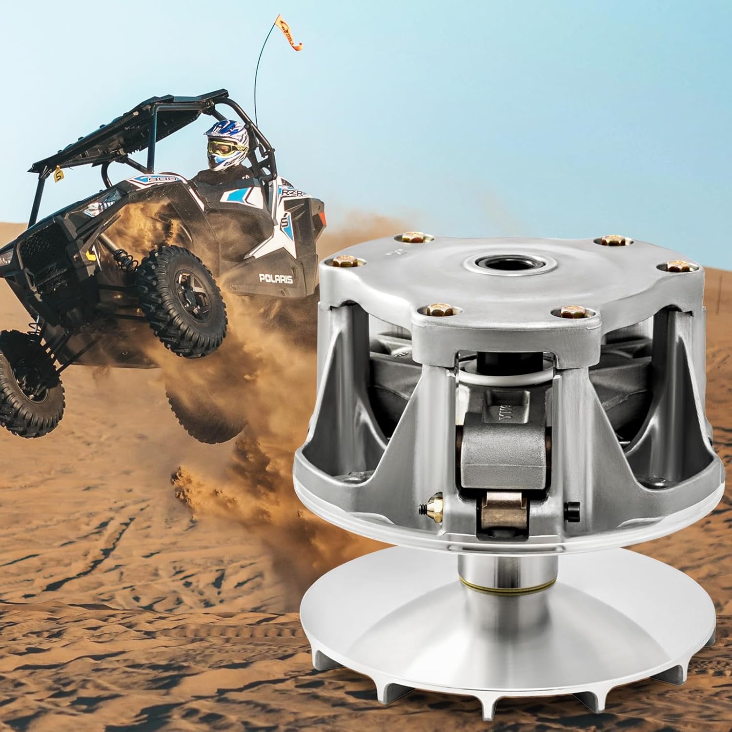 71OeBQcjFuL._AC_SL1500_.jpg Primary Clutch fits Polaris RZR 1000 XP & S(2014-2022),Pretuned With Weights & Spring - Image 1