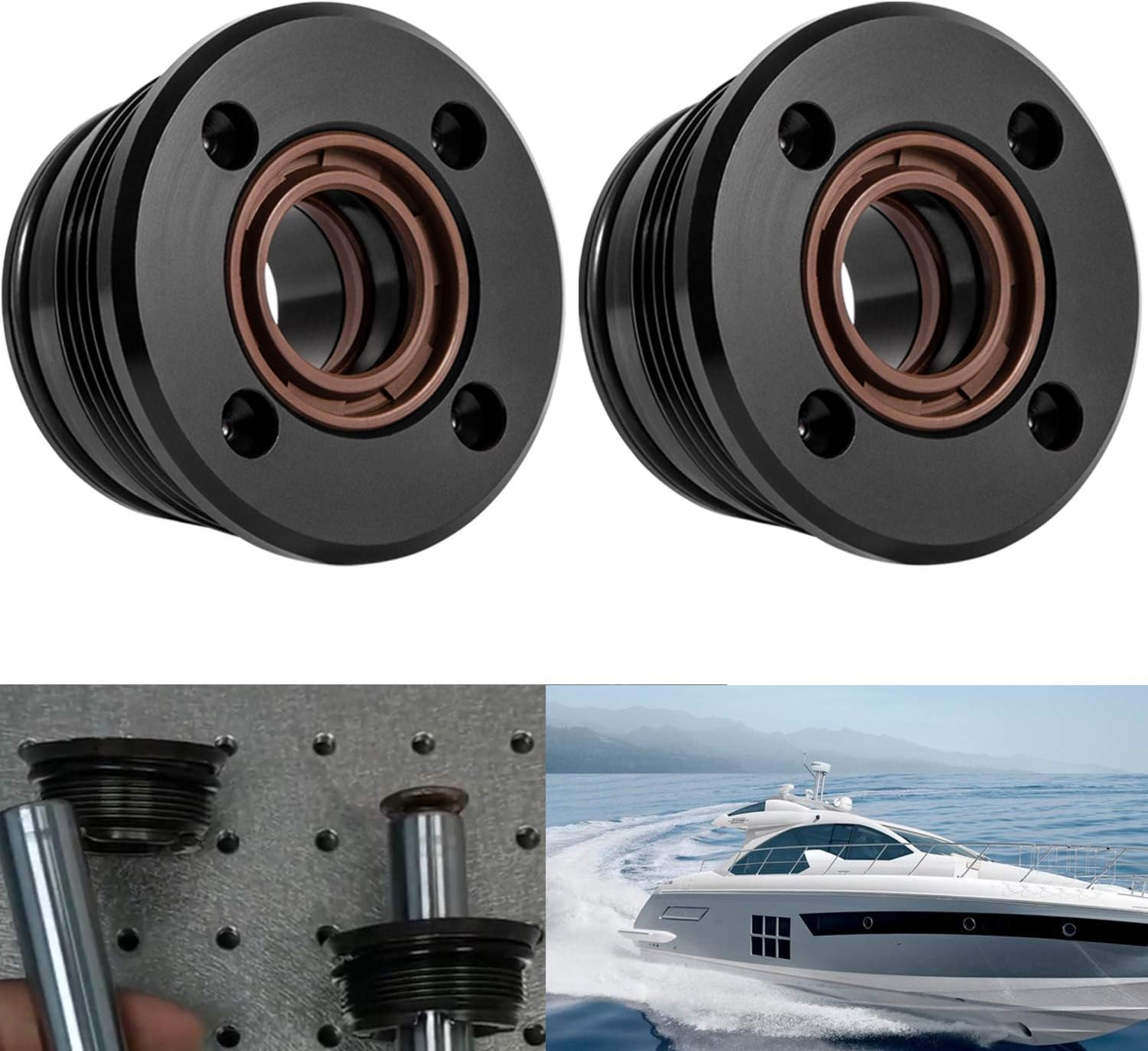 Yoursme Trim Cylinder RAM Rebuild Kit Fit for Volvo Penta Trim Cylinder 3860881 290 872612 872837 Duo Prop(2PCS)